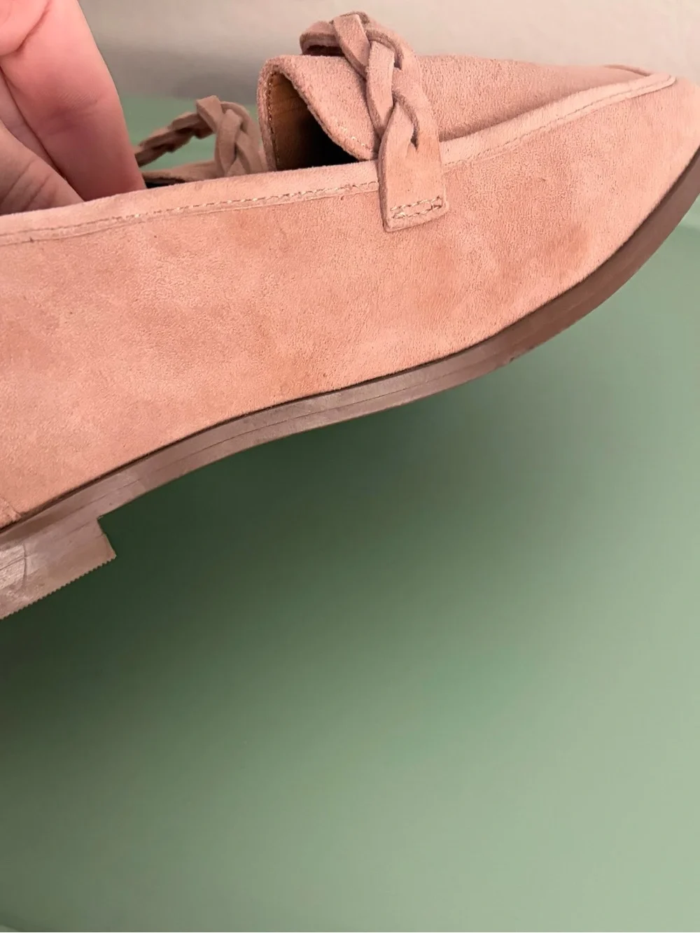 Seychelles Braided Suede Loafers in Tan